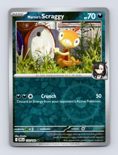 SV10: Destined Rivals #132/182 Marnie's Scraggy Reverse Holo Pokemon