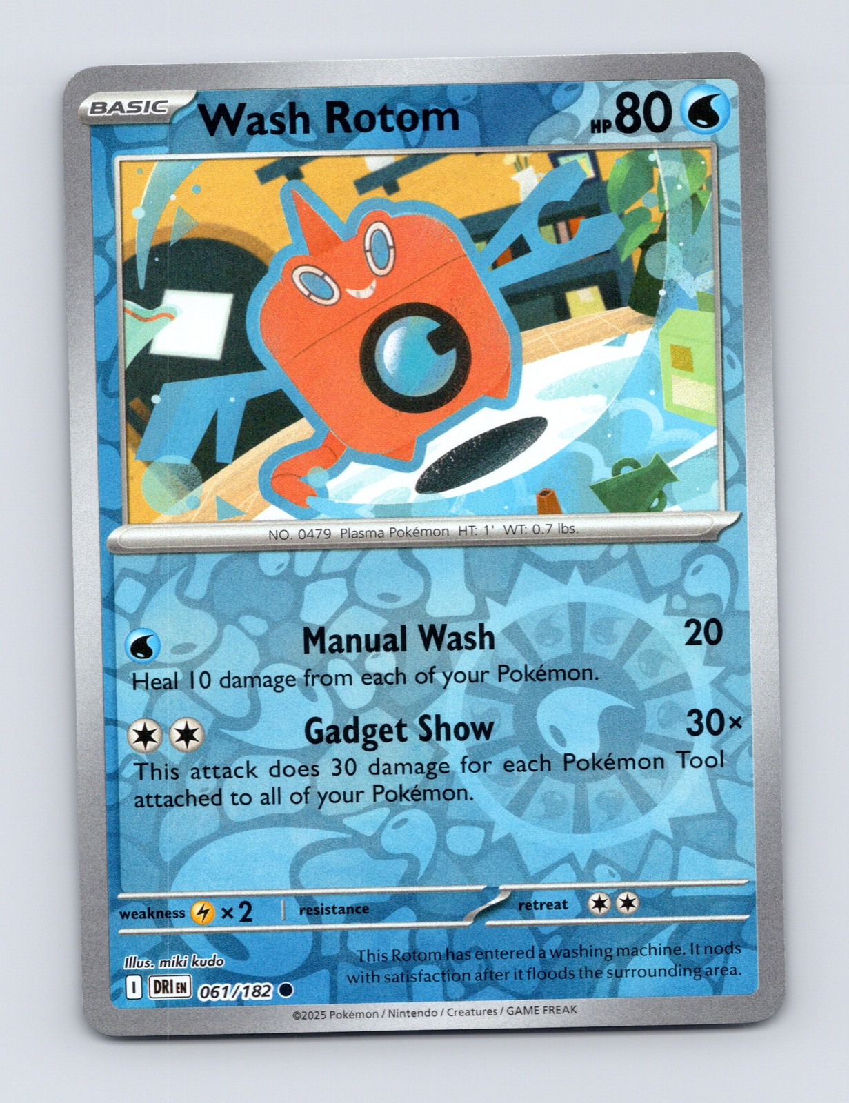 SV10: Destined Rivals #061/182 Wash Rotom Reverse Holo Pokemon
