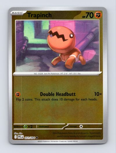 ME02: Phantasmal Flames #051/094 Trapinch Reverse Holo Pokemon