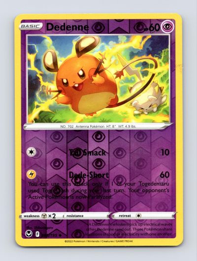SWSH12: Silver Tempest #085/195 Dedenne Reverse Holo Pokemon