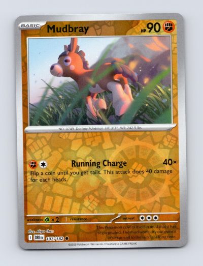 SV10: Destined Rivals #107/182 Mudbray Reverse Holo Pokemon