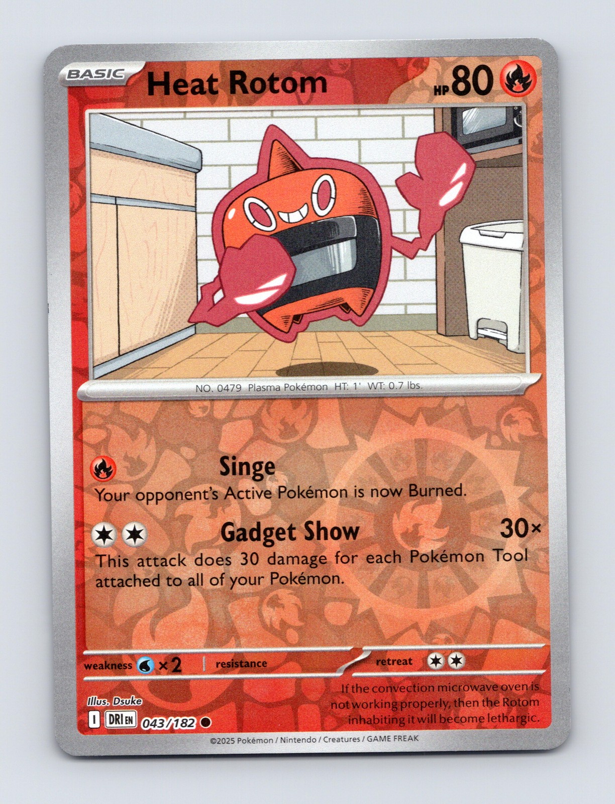 SV10: Destined Rivals #043/182 Heat Rotom Reverse Holo Pokemon