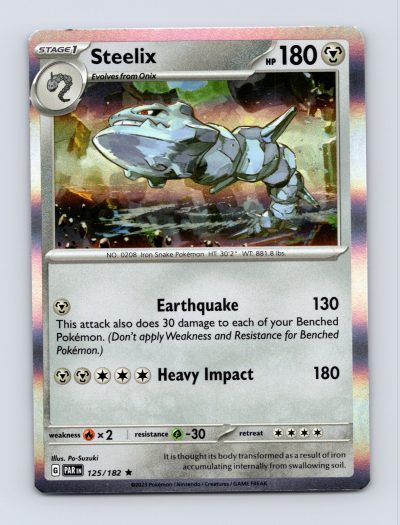 SV04: Paradox Rift #125/182 Steelix Holo Pokemon