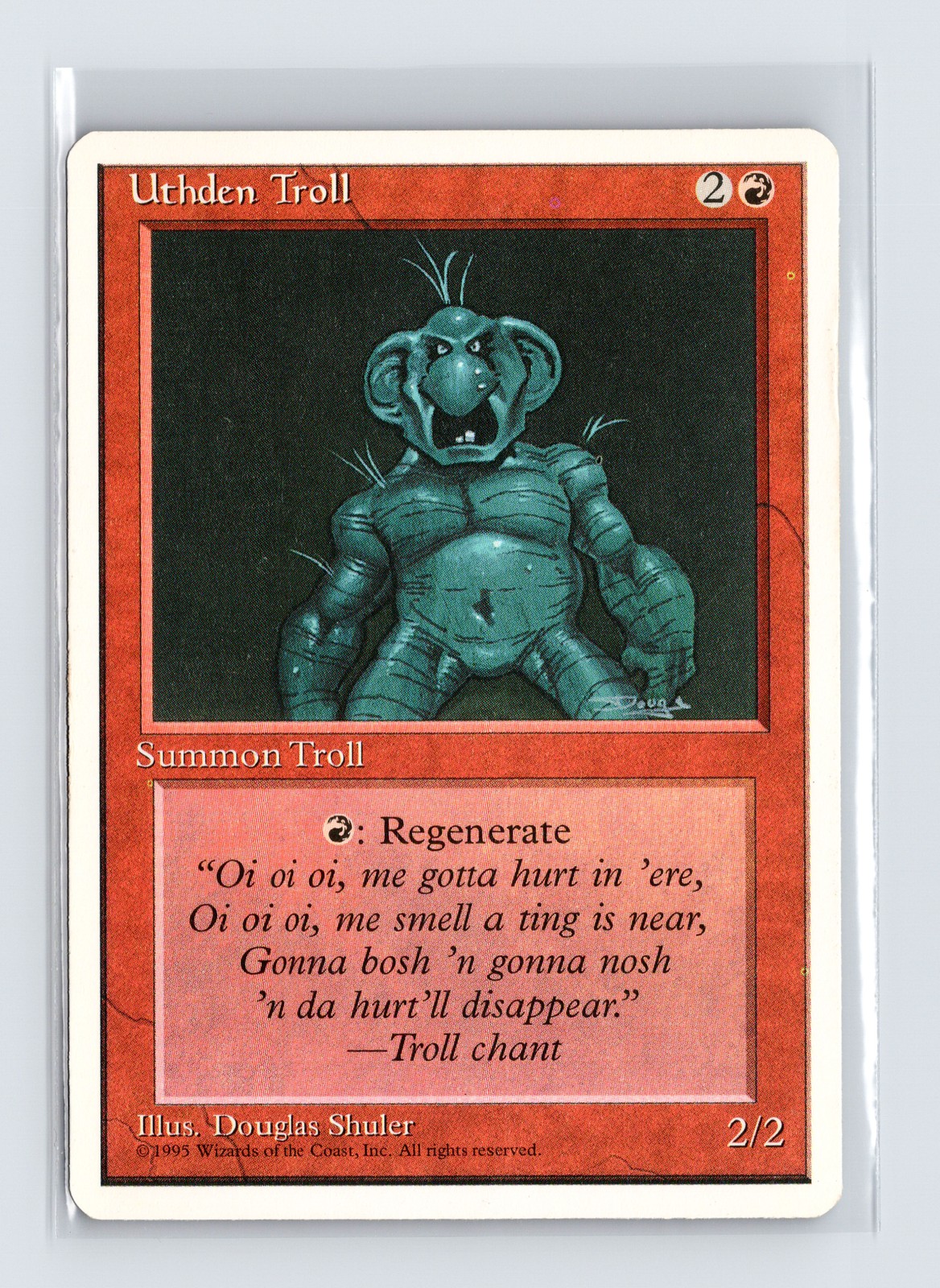 Uthden Troll 1995 Magic: The Gathering Fourth Edition White Border