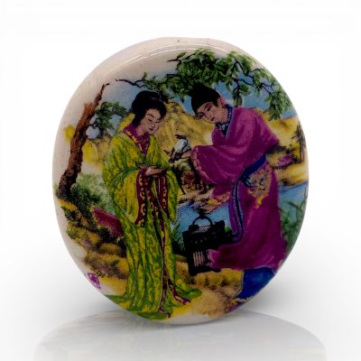 Vintage 70's Ceramic Smoke Stone - Oriental Romance