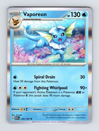 SV: Scarlet & Violet 151 #134/165 Vaporeon Holo