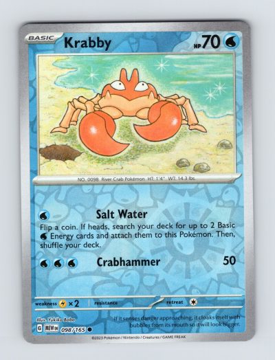 SV: Scarlet & Violet 151 #098/165 Krabby Reverse Holo