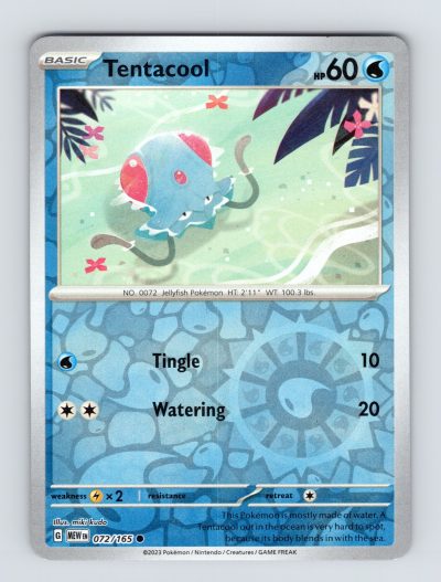 SV: Scarlet & Violet 151 #072/165 Tentacool Reverse Holo