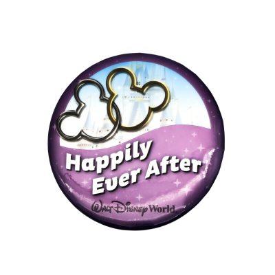 Walt Disney World 3" Pin Button - Happily Ever After - Mickey and Minnie