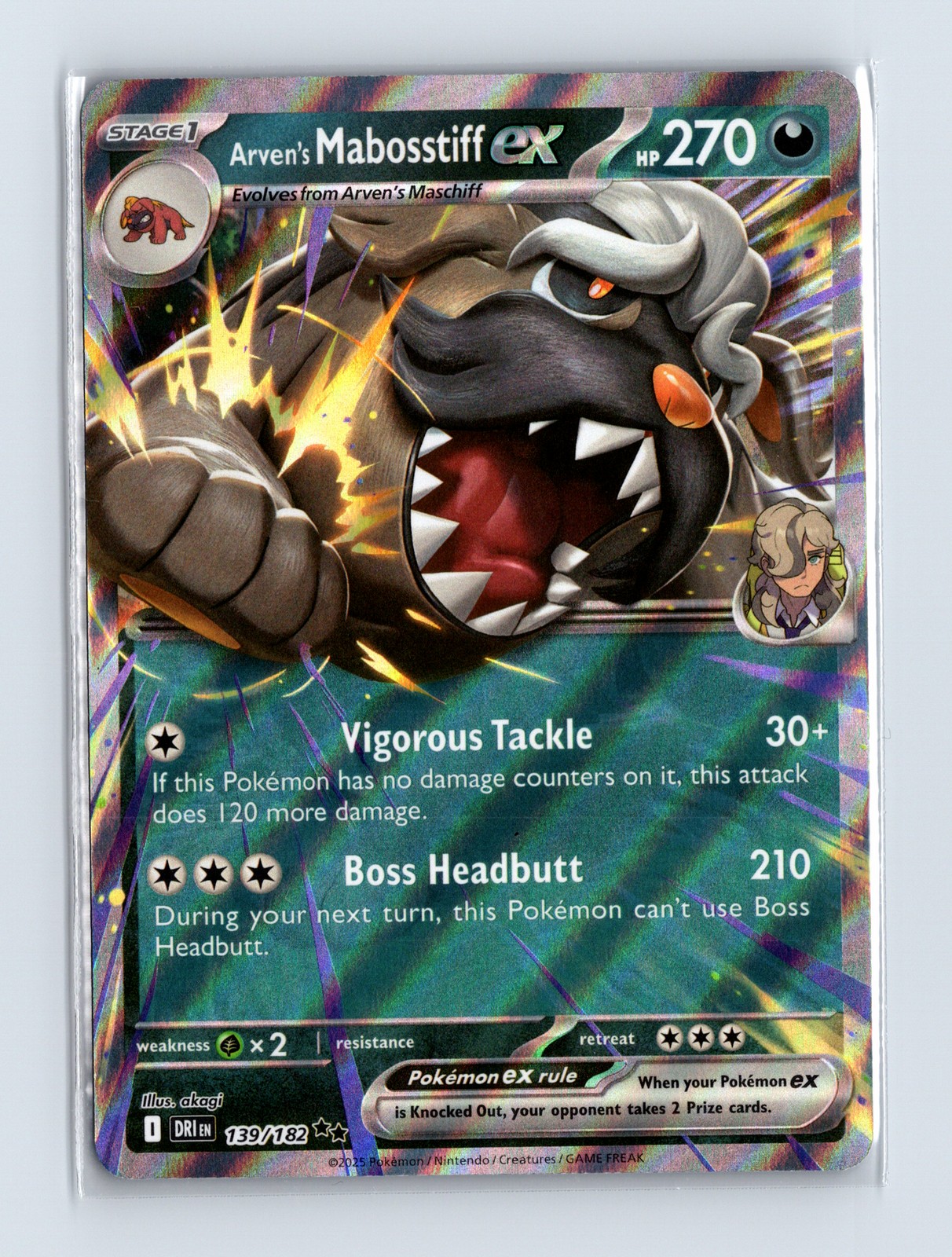 Arven's Mabosstiff ex 139/182 Sv10: Destined Rivals Holo