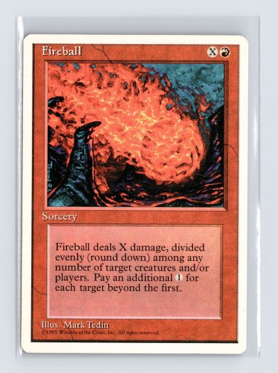 Vintage MTG 1995 Fourth Edition #210 Fireball - White Border