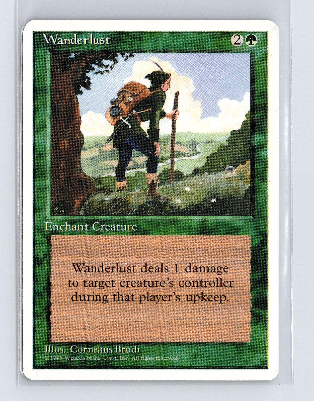 1995 Magic: The Gathering Fourth Edition Wanderlust White Border
