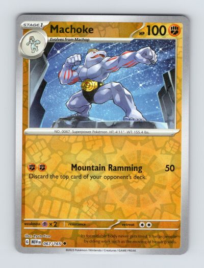 SV: Scarlet & Violet 151 #067/165 Machoke Reverse Holo