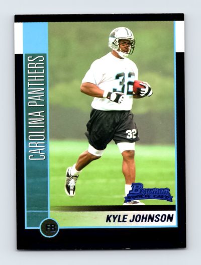2002 Bowman #186 Kyle Johnson Carolina Panthers Rookie Card EXCELLENT