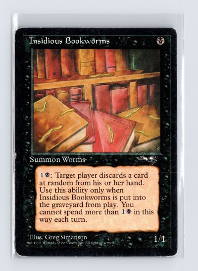 Vintage MTG 1996 Alliances #13 Insidious Bookworms - Black Border