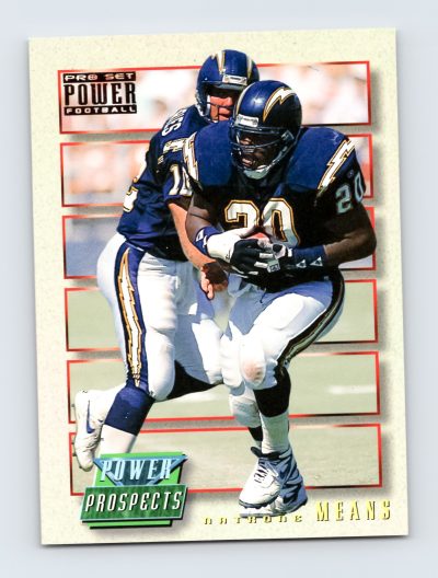 Natrone Means 1993 Pro Set Power Prospects Gold #PP18 Football Card