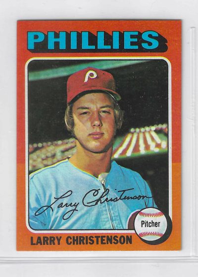 1975 Topps MINI Baseball - SET BREAK - Larry Christenson #551