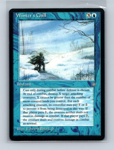Magic The Gathering Winter's Chill Ice Age Instant Card - Excellent
