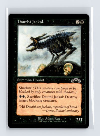 Vintage MTG 1998 Exodus #58 Dauthi Jackal - Black Border