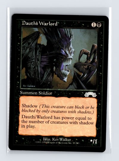 Vintage MTG 1998 Exodus #59 Dauthi Warlord - Black Border