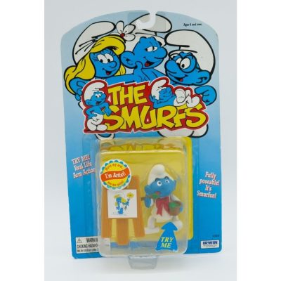 The Smurfs Artist Poseable Figure Irwin #13010 Peyo 1996 Vintage