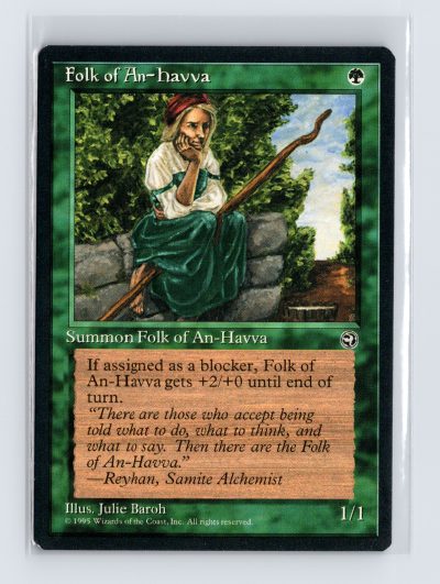 Vintage MTG 1995 Homelands Folk of An-Havva - Black Border
