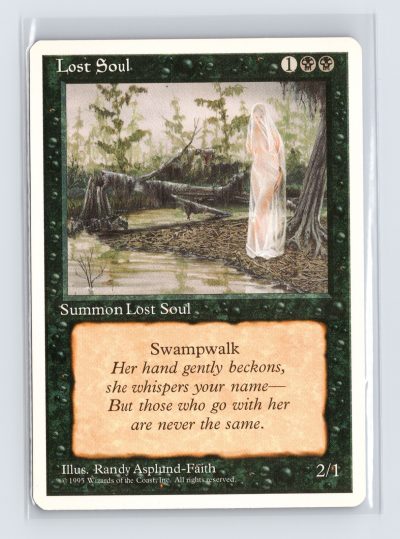 Vintage MTG 1995 Fourth Edition Lost Soul - White Border