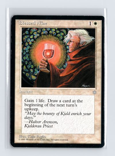 Vintage MTG 1995 Ice Age Blessed Wine - Black Border