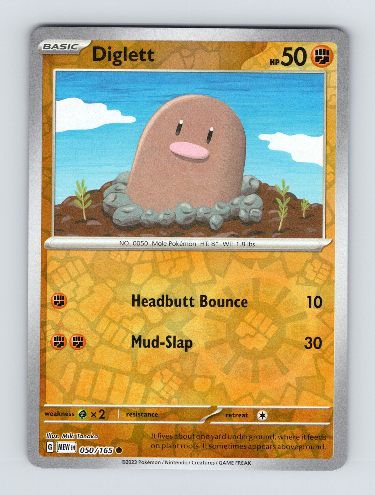 SV: Scarlet & Violet 151 #050/165 Diglett Reverse Holo