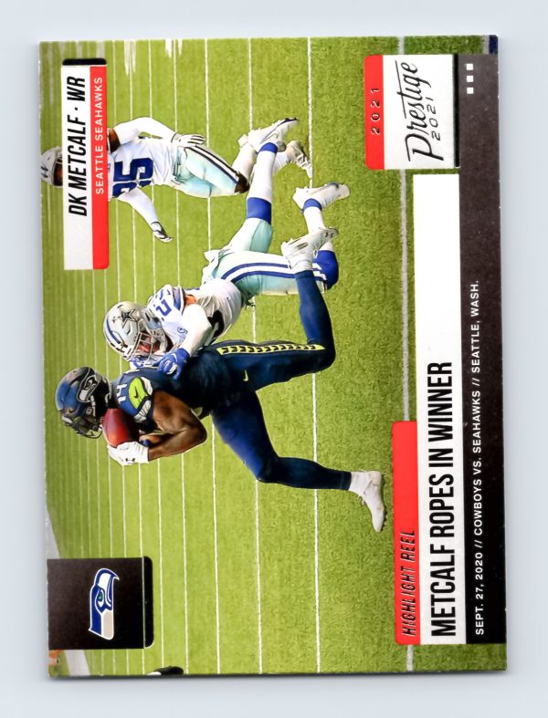DK Metcalf 2021 Panini Prestige Highlight Reel #HR-DK Seahawks Card
