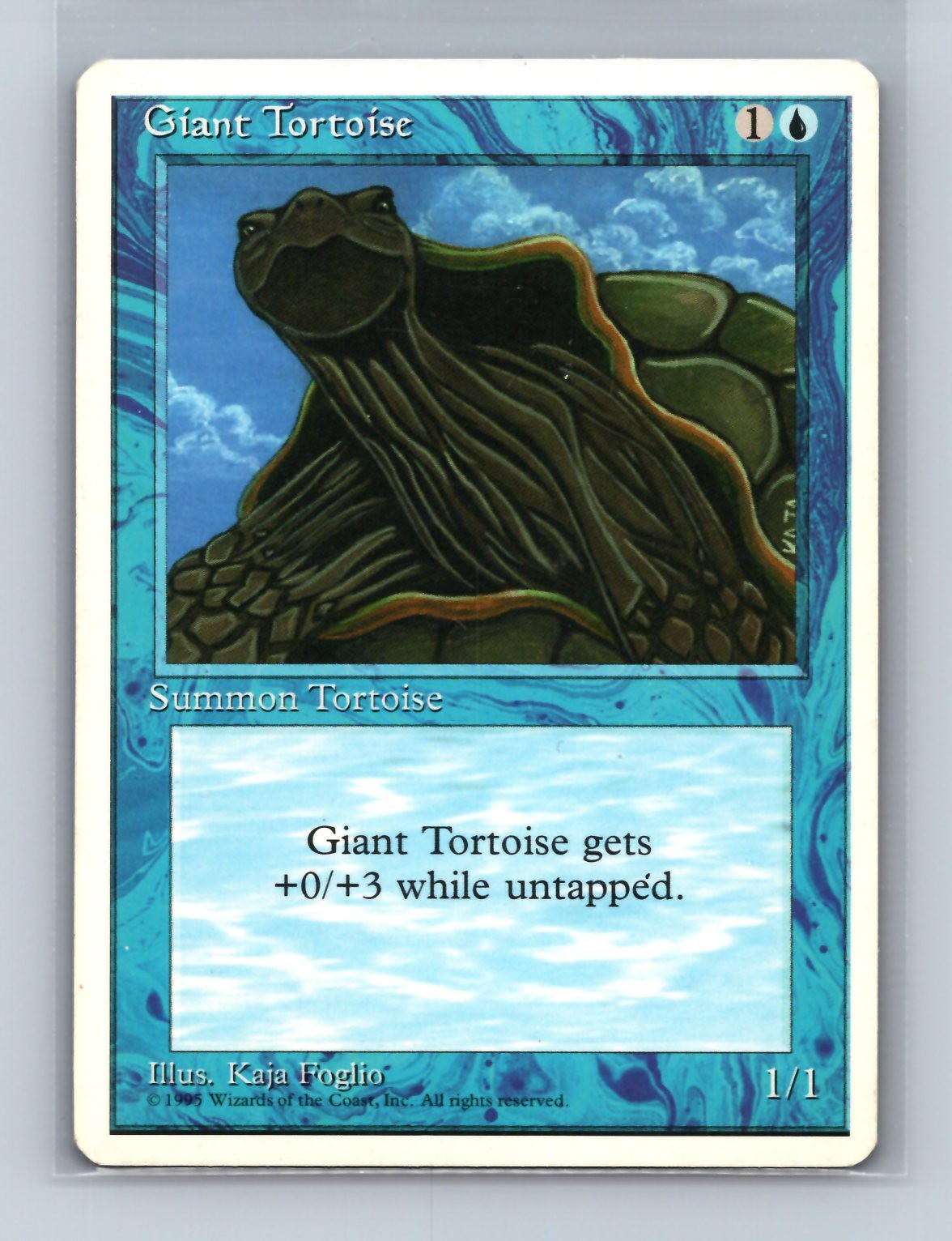 MTG Giant Tortoise Fourth Edition Magic The Gathering Card Excellent