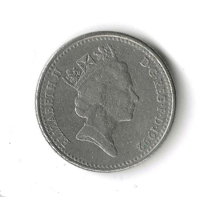 1992 Great Britain Queen Elizabeth II D.G REG F.D - Lion Coin- C-0007
