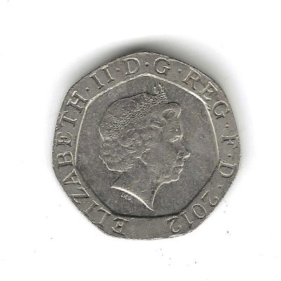 2012 Queen Elizabeth ll D.G REG F.D - 20 Pence UK England - C-0008