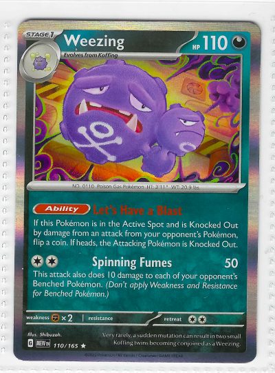 Weezing Holo 110/165 Scarlet & Violet 151 Pokemon TCG
