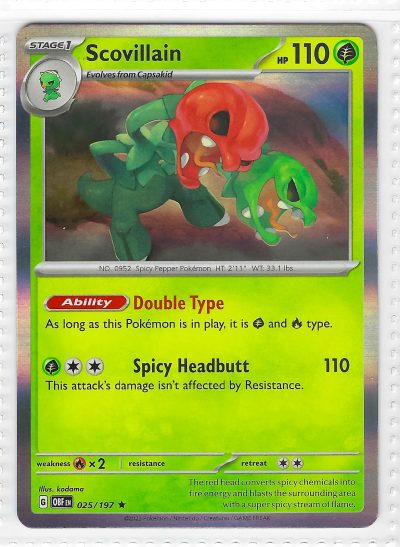 Scovillain Pokémon Card 025/197 Obsidian Flames