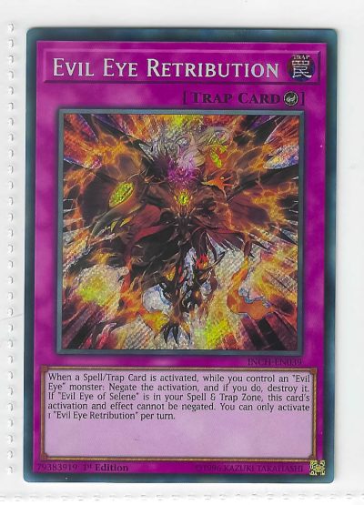 Yu-Gi-Oh! Evil Eye Retribution INCH-EN039 Secret Rare 1st Edition