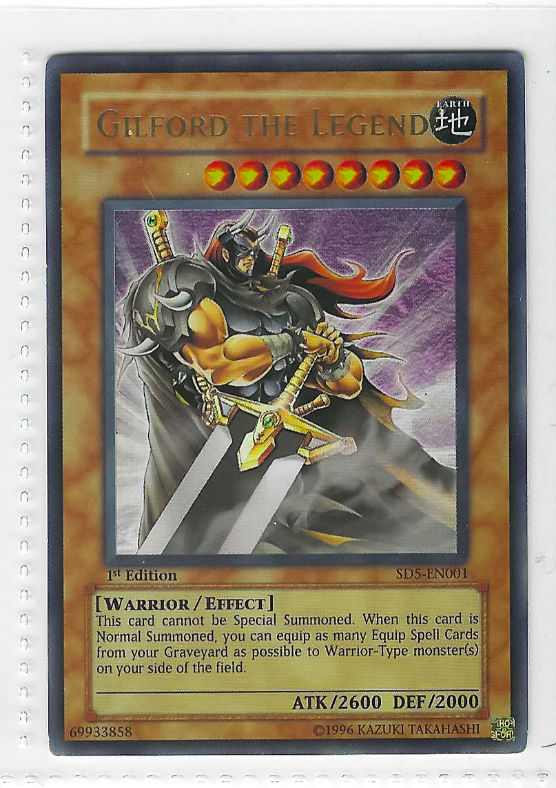 Yu-Gi-Oh! Gilford the Legend Ultra Rare 1st Edition Starter Deck Joey SD5-EN001