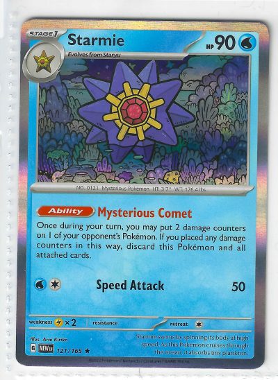 Starmie Holo Pokemon Card 121/165 SV151 90 HP