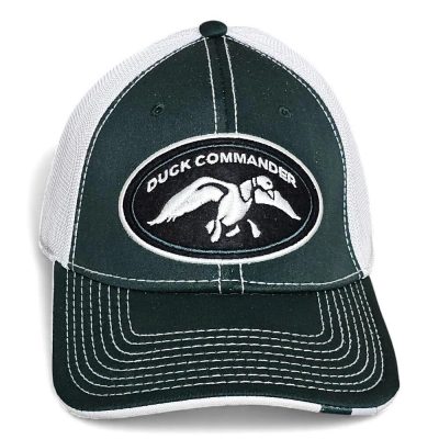 Vintage The Game Duck Commander Embroidered Mesh Back Baseball Cap Green White O