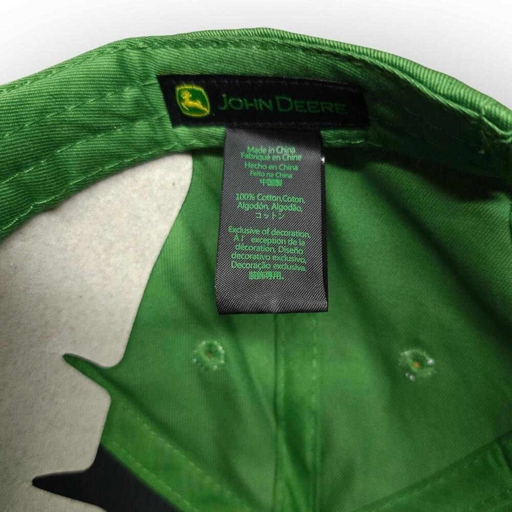 John Deere Cap Power Pac Embroidered Baseball Hat Men Black Green NEW Adjustable - Image 5