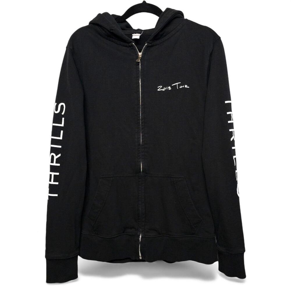 Sam Smith 2018 Thrills Tour Black Full Zip Hoodie Mens Size L Excellent