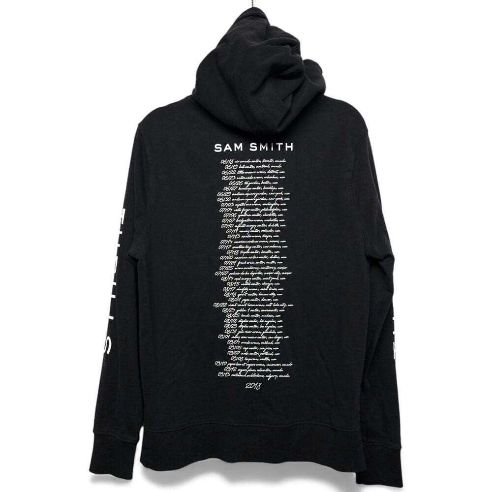 Sam Smith 2018 Thrills Tour Black Full Zip Hoodie Mens Size L Excellent - Image 2