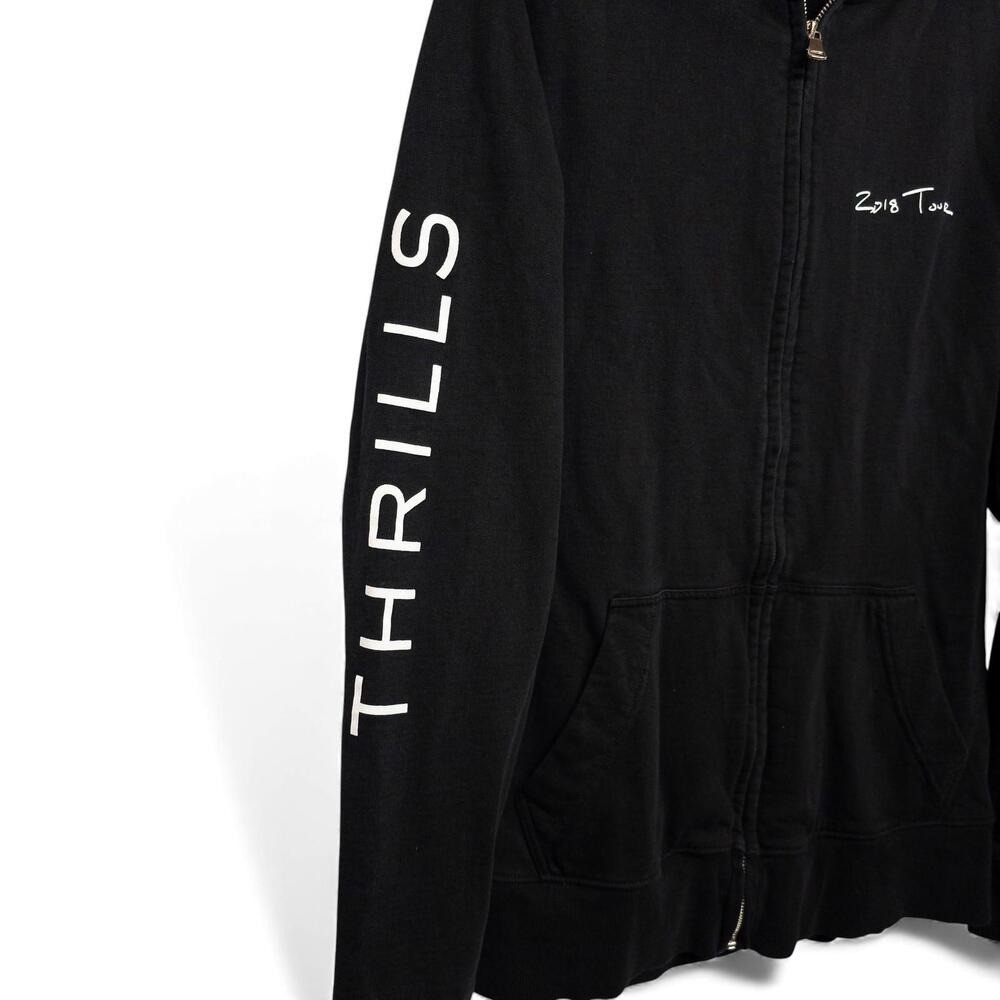 Sam Smith 2018 Thrills Tour Black Full Zip Hoodie Mens Size L Excellent - Image 3