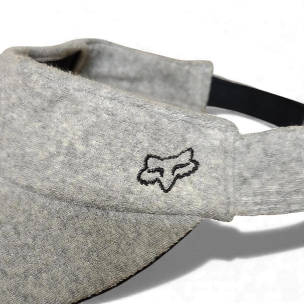 Vintage Fox Head Racing Gray Heathered Terry Cloth Visor Cap Men's Adjustable GO - Image 3