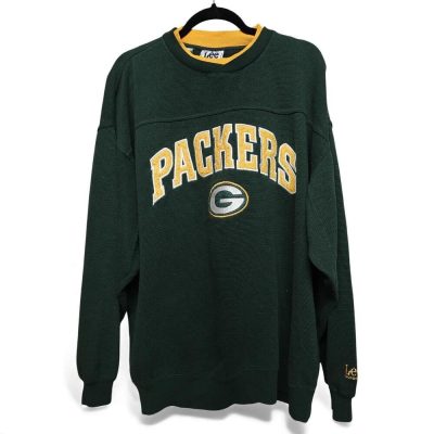 Vintage Lee Sport Green Bay Packers Crewneck Sweatshirt Men XL Embroidered