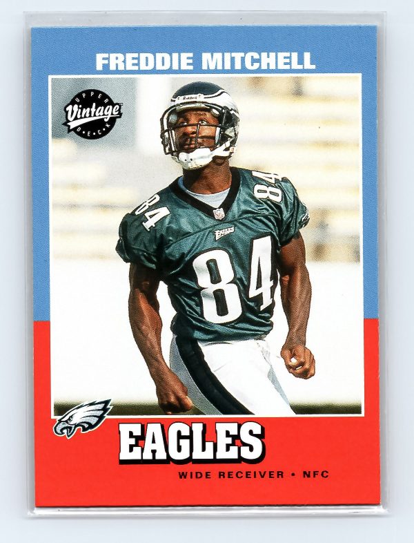 Freddie Mitchell Eagles Vintage Upper Deck Football Card EXCELLENT