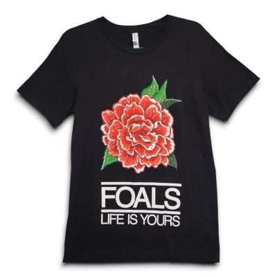 Vintage Bella+Canvas Foals Life Is Yours Tour Band T Shirt Black M Excellent