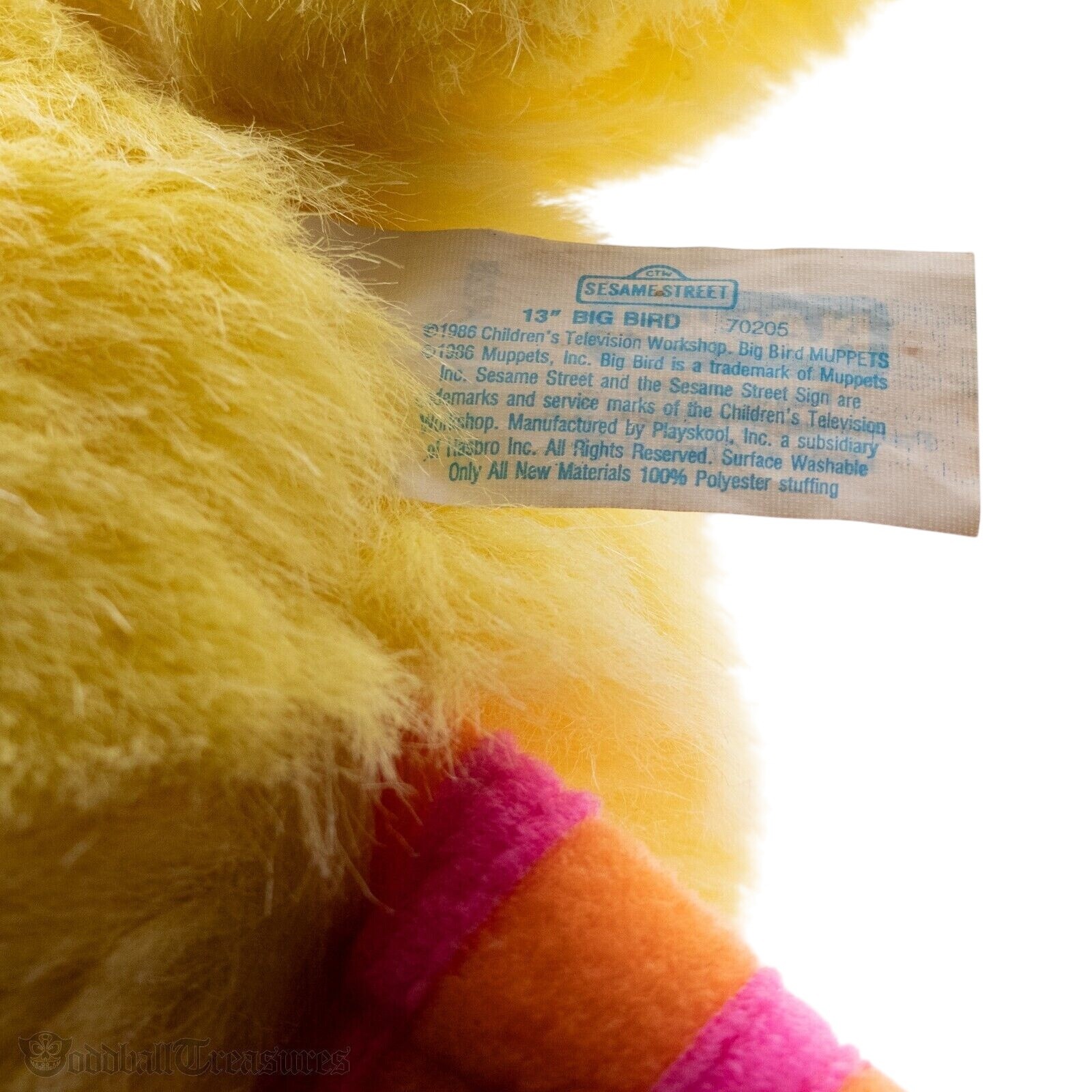 Vintage 1986 13" Big Bird Sesame Street Plush by Hasbro/Playskool - Image 5