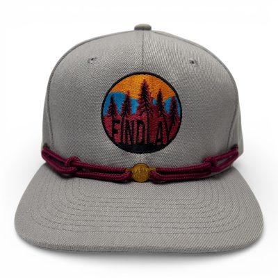 Vintage Findlay Hats Snapback Cap Men OSFA Grey Forest Patch Excellent
