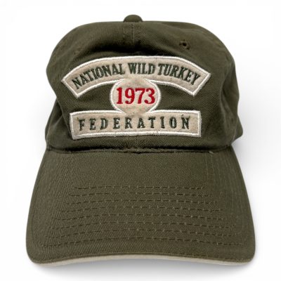 Vintage National Wild Turkey Federation 1973 NWTF Olive Green Hat Cap OSFM